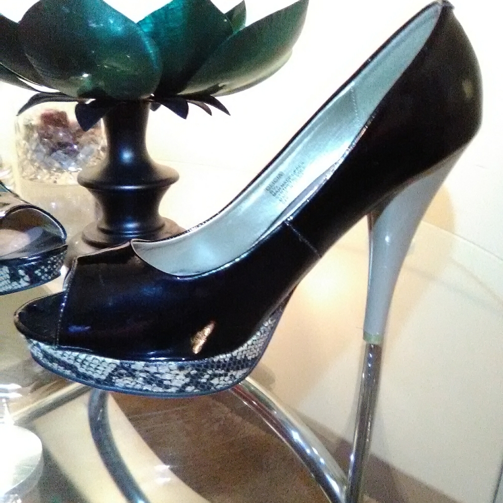 Madden Black Platform Heels